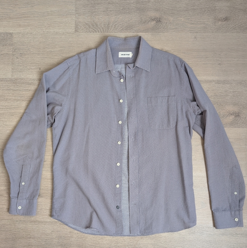 Taylor Stitch - California Shirt - Gray Dot Weave Size 42